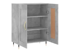Aparador de madera de ingeniería gris hormigón 69,5x34x90 cm