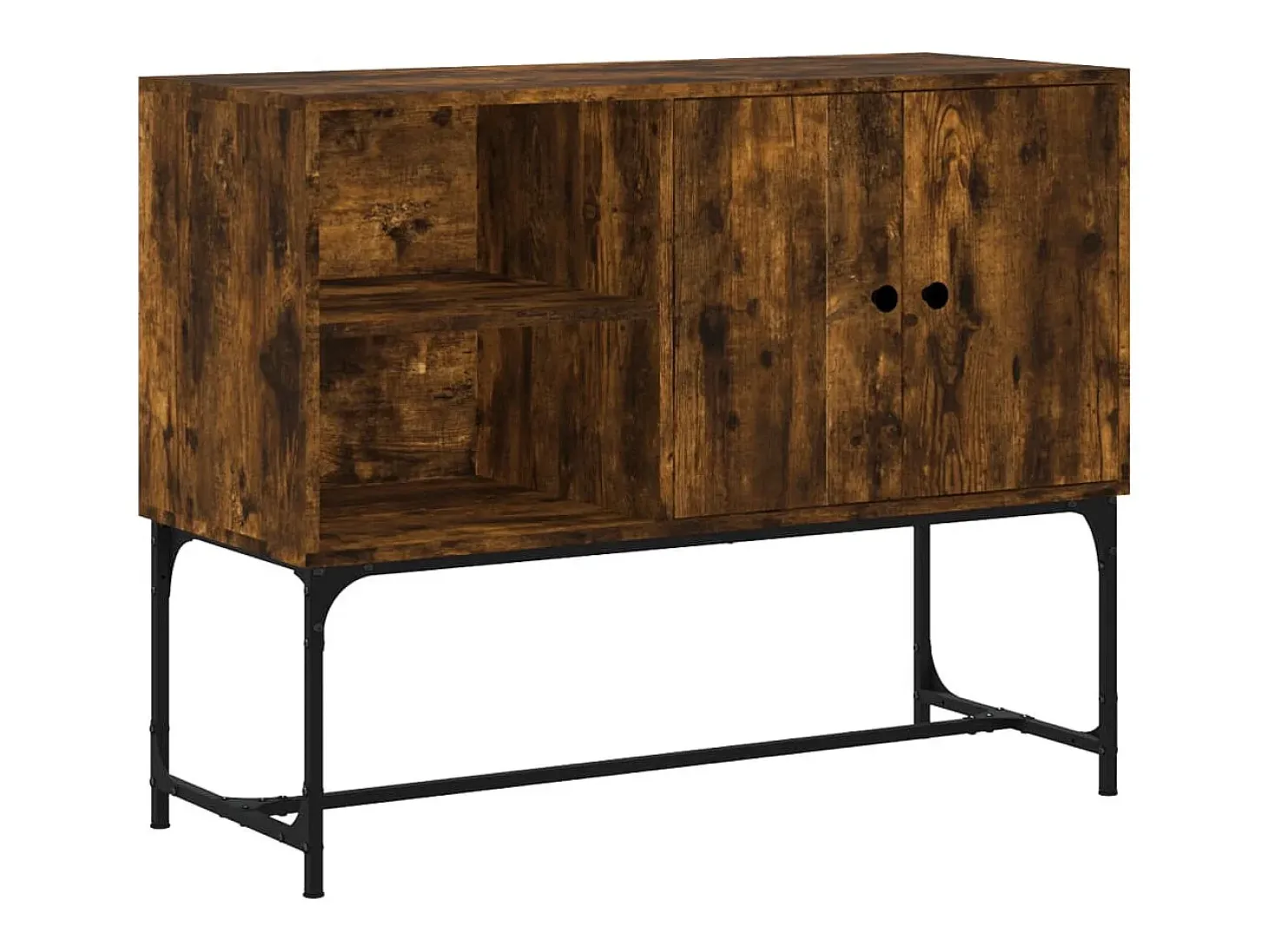 Aparador de madera de ingeniería roble ahumado 100x40x79,5 cm