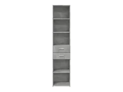 Aparador de madera de ingeniería gris hormigón 40x42,5x185 cm