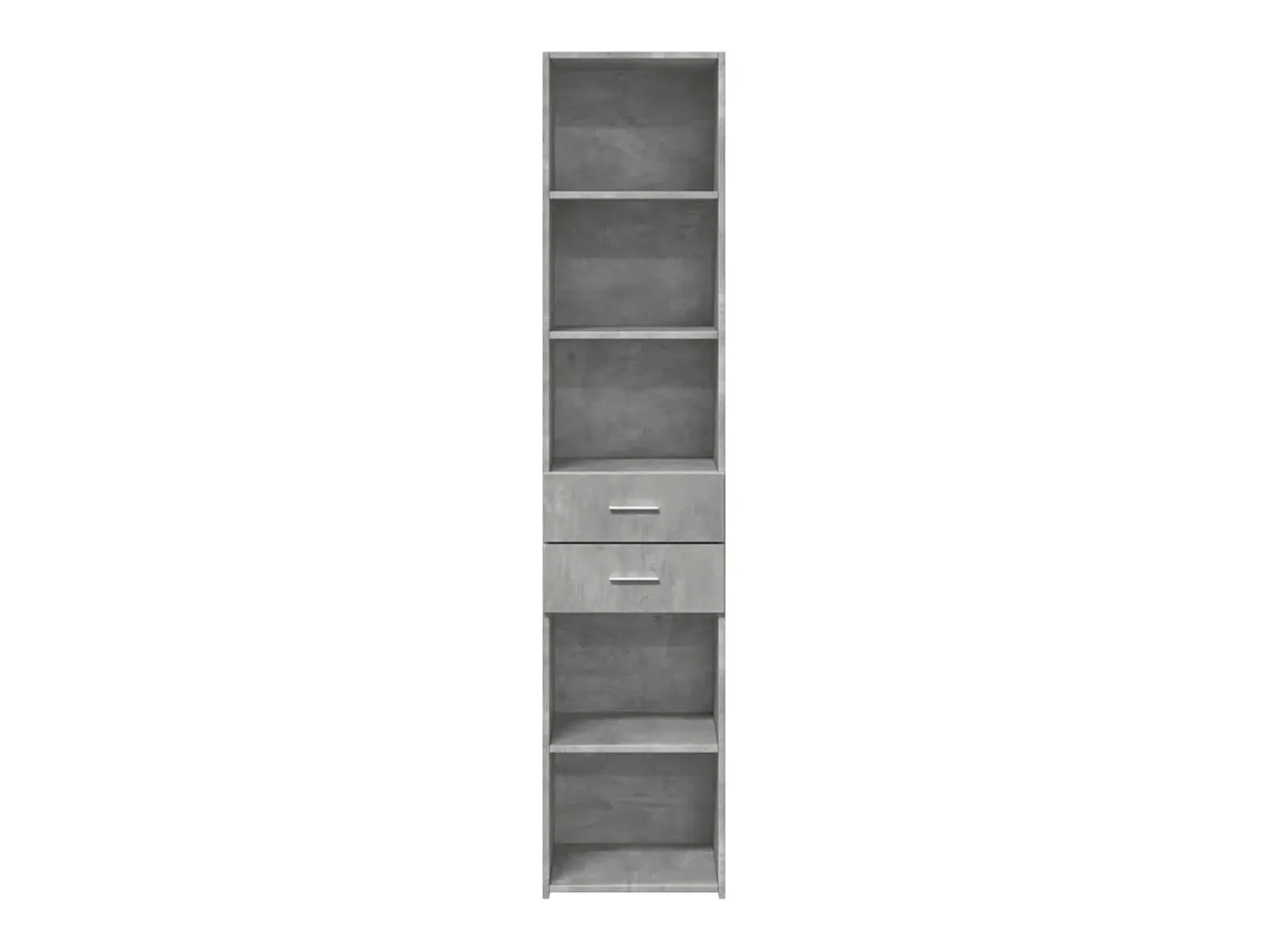 Aparador de madera de ingeniería gris hormigón 40x42,5x185 cm