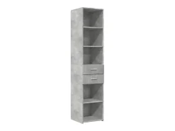 Aparador de madera de ingeniería gris hormigón 40x42,5x185 cm