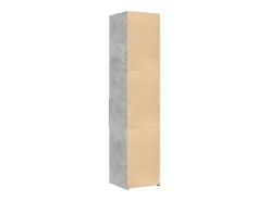 Aparador de madera de ingeniería gris hormigón 40x42,5x185 cm