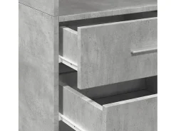 Aparador de madera de ingeniería gris hormigón 40x42,5x185 cm