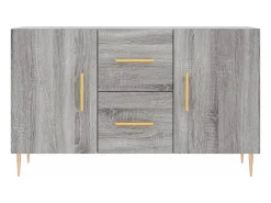 Aparador de madera de ingeniería gris Sonoma 100x36x60 cm