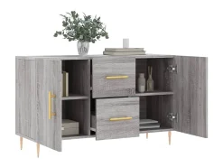 Aparador de madera de ingeniería gris Sonoma 100x36x60 cm