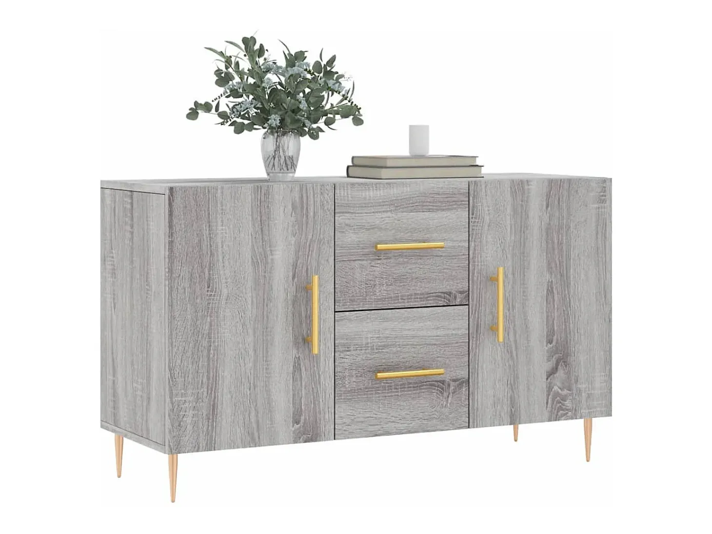 Aparador de madera de ingeniería gris Sonoma 100x36x60 cm