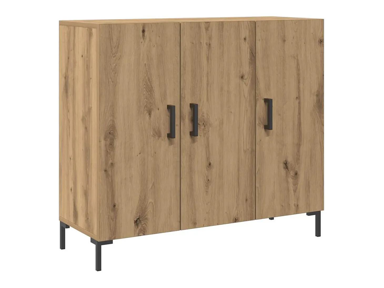Aparador de madera de ingeniería roble artisian 90x34x80 cm
