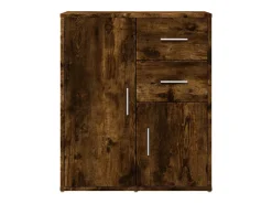 Aparador de madera de ingeniería roble ahumado 60x31x70 cm ES986324