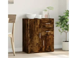 Aparador de madera de ingeniería roble ahumado 60x31x70 cm ES986324