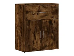 Aparador de madera de ingeniería 2 uds roble ahumado 60x31x70cm