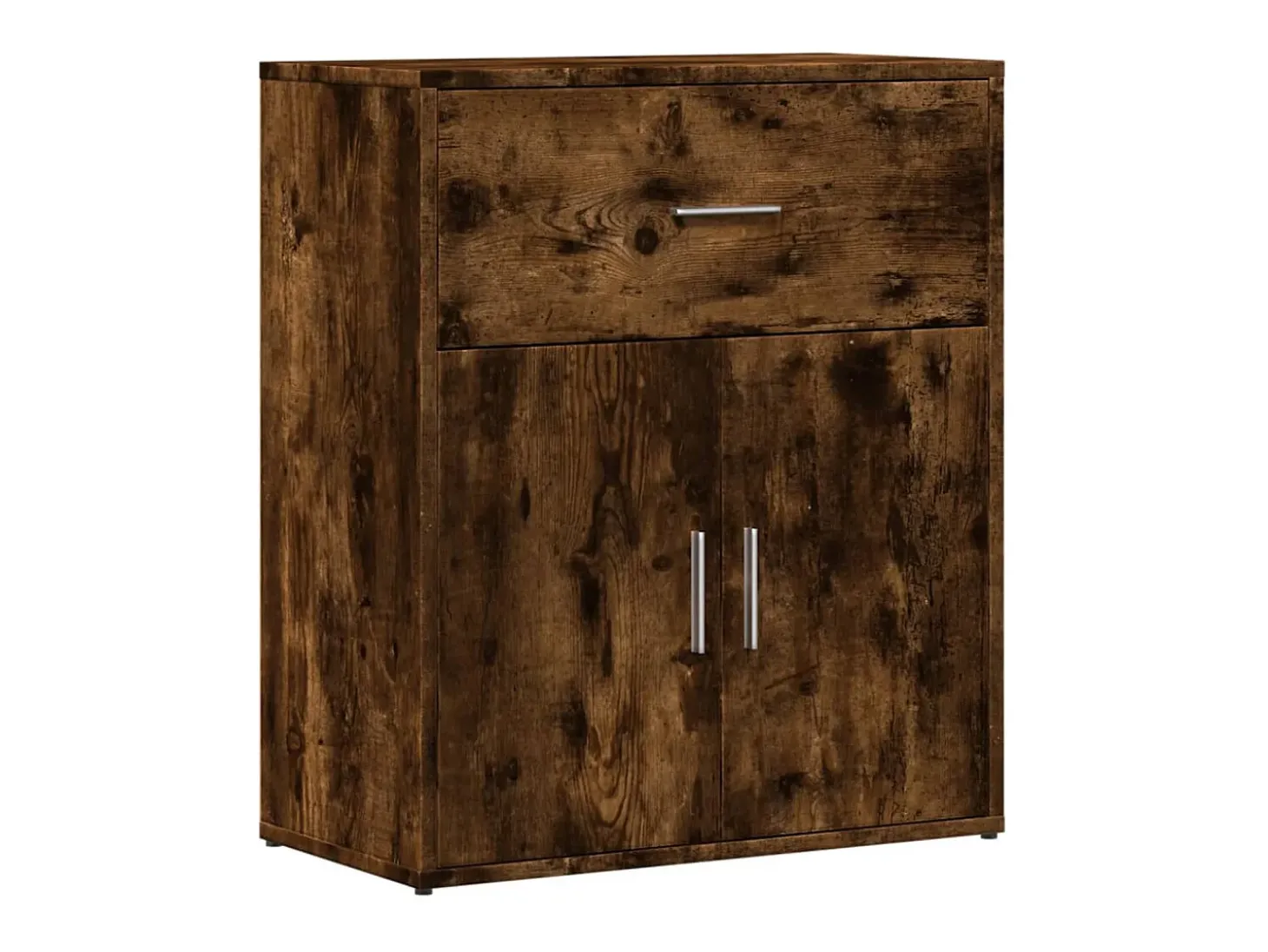 Aparador de madera de ingeniería 2 uds roble ahumado 60x31x70cm
