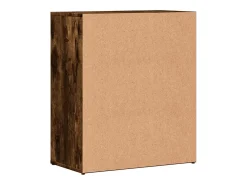 Aparador de madera de ingeniería 2 uds roble ahumado 60x31x70cm