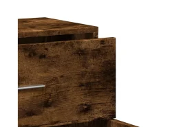 Aparador de madera de ingeniería 2 uds roble ahumado 60x31x70cm