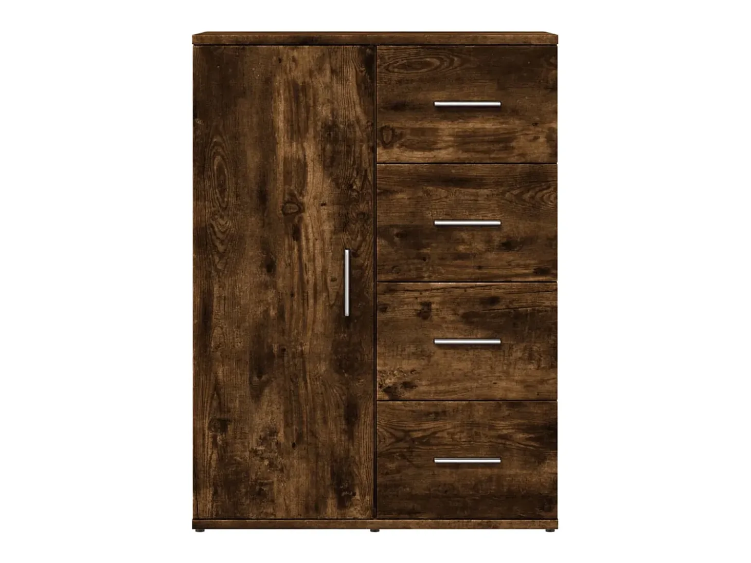 Aparador de madera de ingeniería roble ahumado 59x39x80 cm