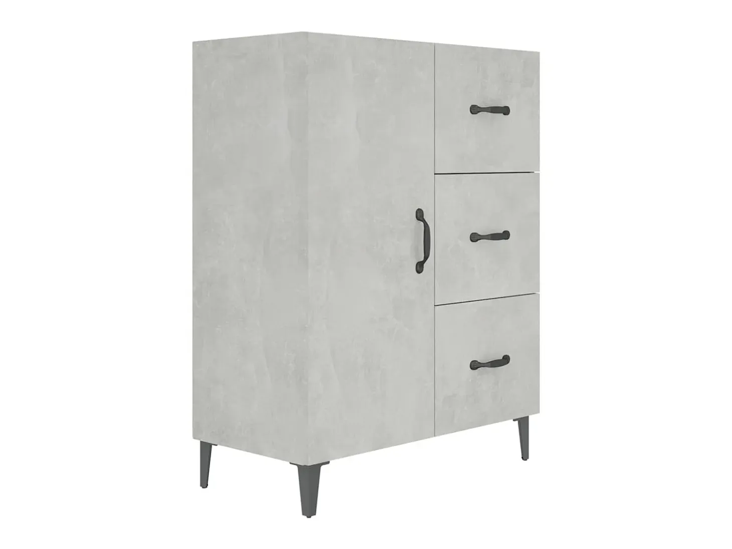 Aparador de madera de ingeniería gris hormigón 69,5x34x90 cm ES31857