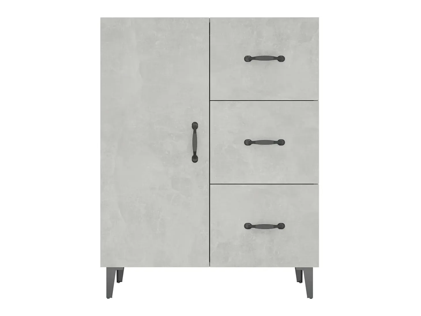 Aparador de madera de ingeniería gris hormigón 69,5x34x90 cm ES31857