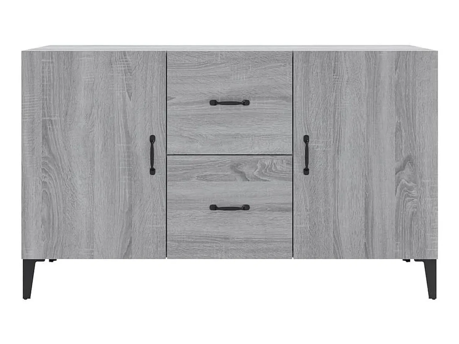 Aparador de madera de ingeniería gris Sonoma 100x36x60 cm ES55977