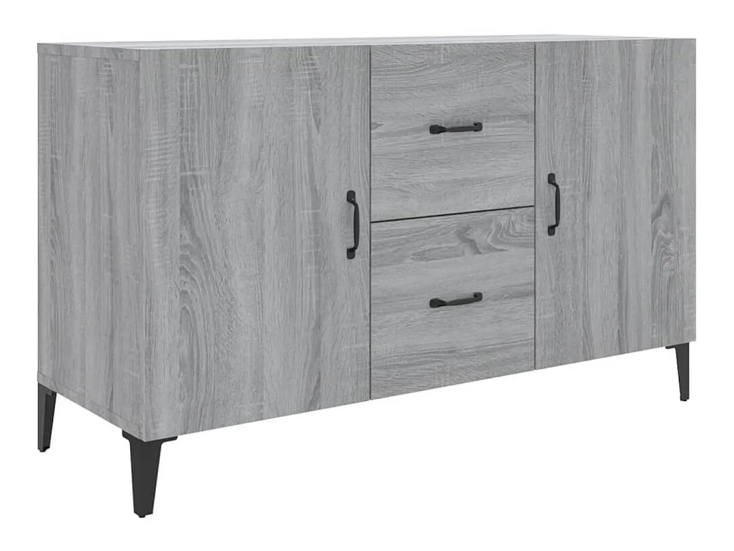 Aparador de madera de ingeniería gris Sonoma 100x36x60 cm ES55977