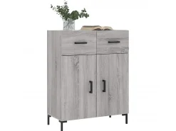 Aparador de madera de ingeniería gris Sonoma 69,5x34x90 cm ES20707