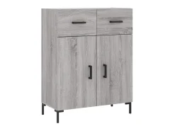 Aparador de madera de ingeniería gris Sonoma 69,5x34x90 cm ES20707
