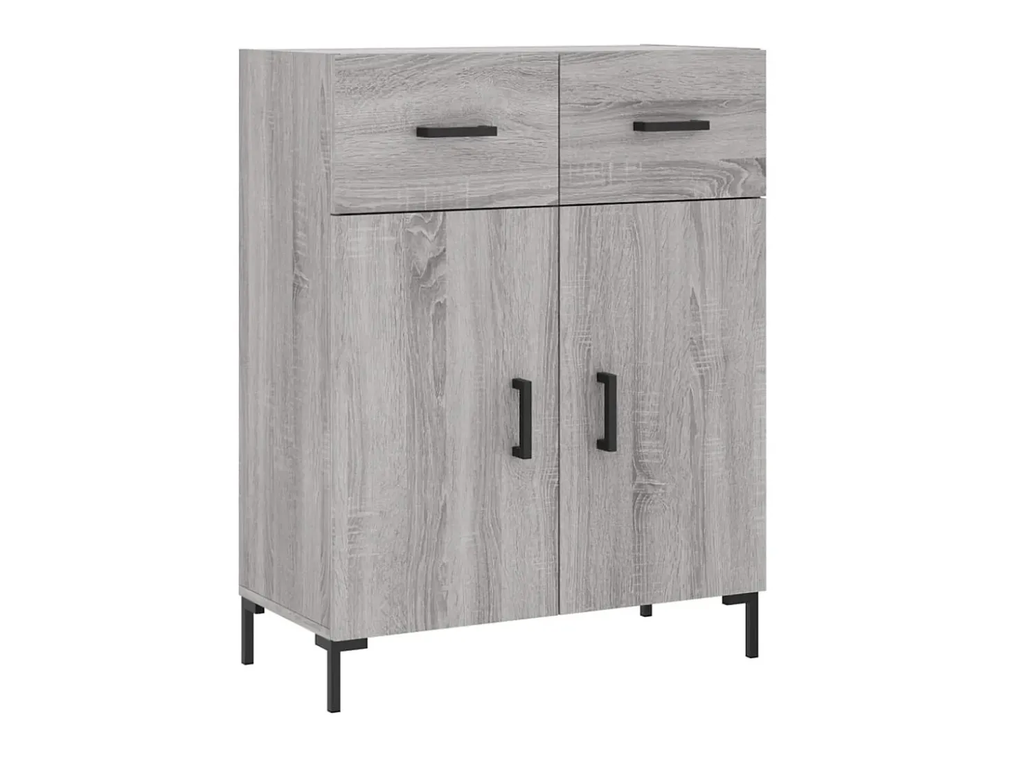 Aparador de madera de ingeniería gris Sonoma 69,5x34x90 cm ES20707