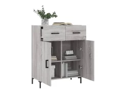 Aparador de madera de ingeniería gris Sonoma 69,5x34x90 cm ES20707