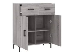 Aparador de madera de ingeniería gris Sonoma 69,5x34x90 cm ES20707