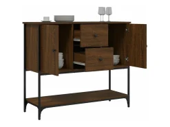 Aparador de madera de ingeniería marrón roble 100x36x85 cm