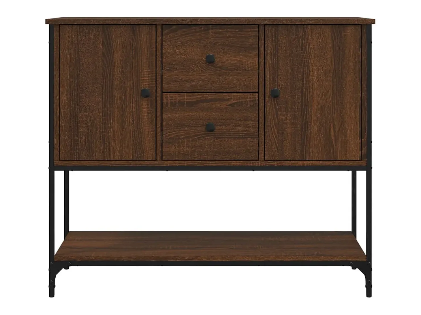 Aparador de madera de ingeniería marrón roble 100x36x85 cm