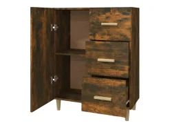 Aparador de madera de ingeniería roble ahumado 69,5x34x90 cm