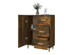 Aparador de madera de ingeniería roble ahumado 69,5x34x90 cm