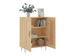 Aparador de madera de ingeniería roble Sonoma 69,5x34x90 cm ES36829