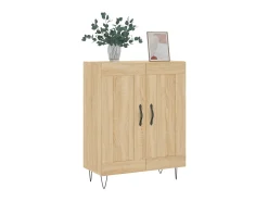 Aparador de madera de ingeniería roble Sonoma 69,5x34x90 cm ES36829
