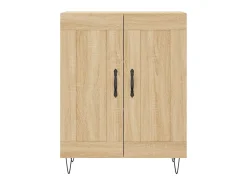 Aparador de madera de ingeniería roble Sonoma 69,5x34x90 cm ES36829
