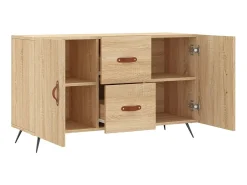 Aparador de madera de ingeniería roble Sonoma 100x36x60 cm ES57966