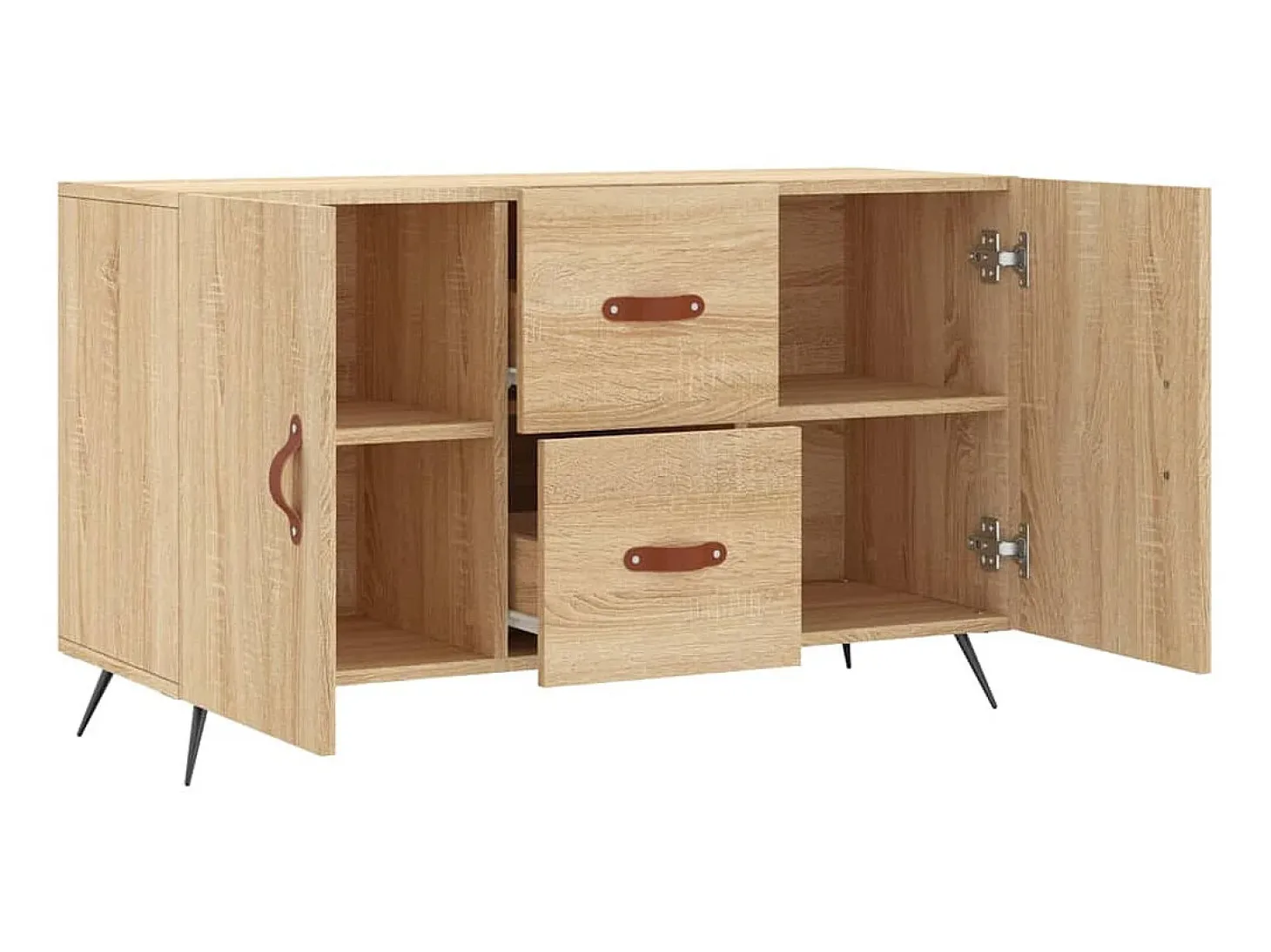 Aparador de madera de ingeniería roble Sonoma 100x36x60 cm ES57966