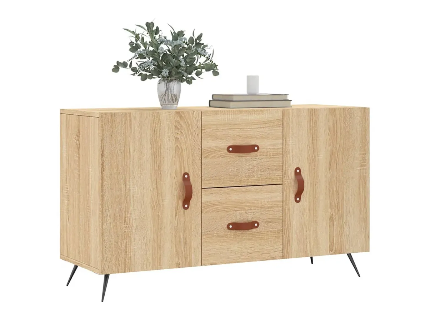 Aparador de madera de ingeniería roble Sonoma 100x36x60 cm ES57966