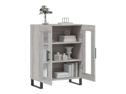Aparador de madera de ingeniería gris Sonoma 69,5x34x90 cm ES27938