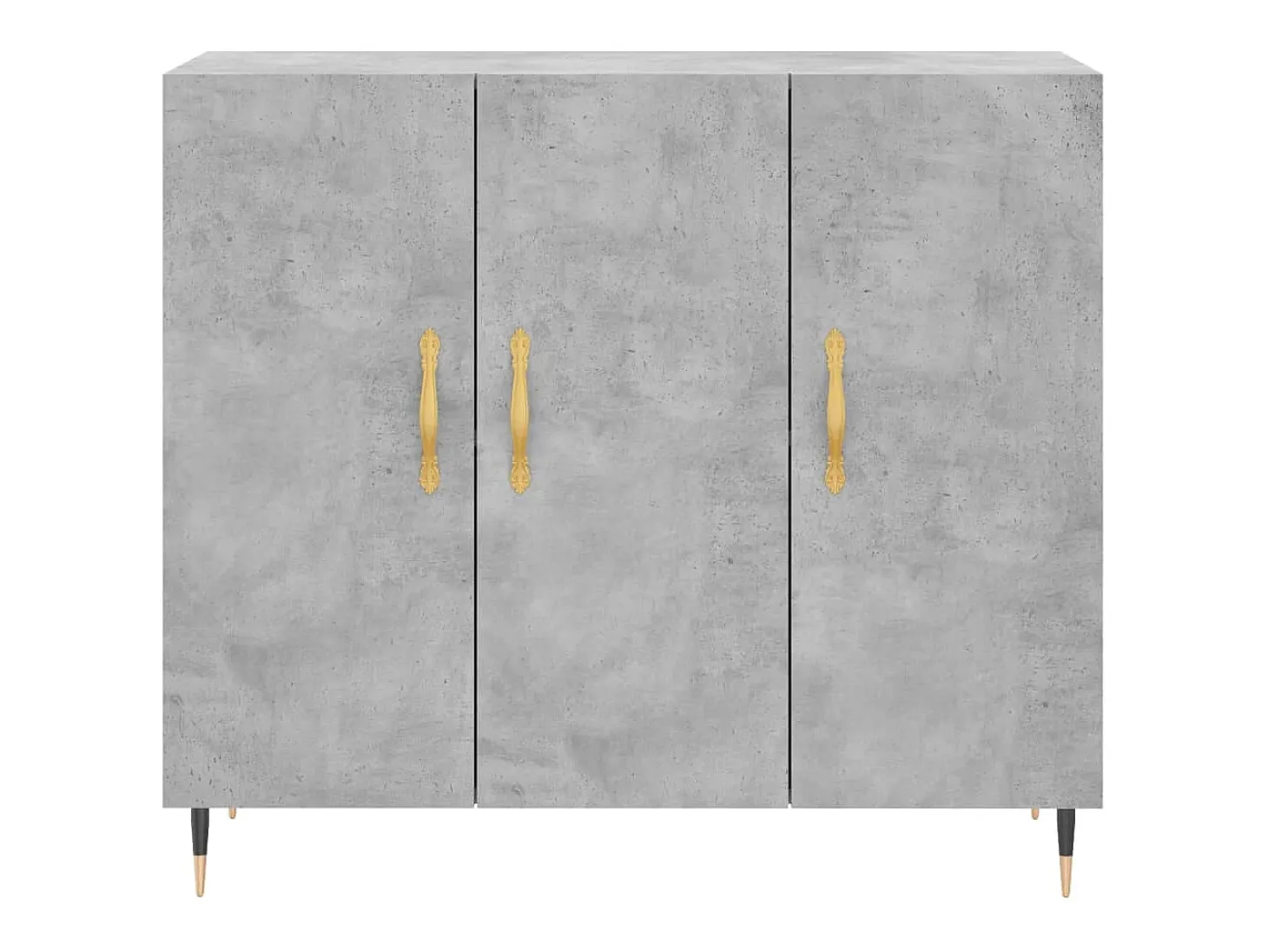 Aparador de madera de ingeniería gris hormigón 90x34x80 cm