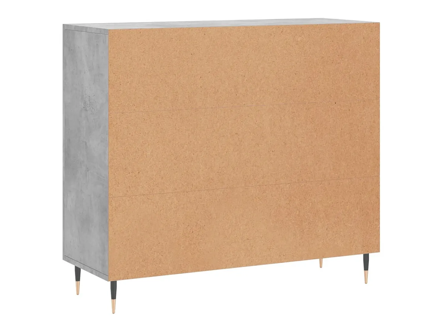 Aparador de madera de ingeniería gris hormigón 90x34x80 cm