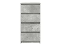 Aparador de madera de ingeniería gris hormigón 37,5x35x76 cm