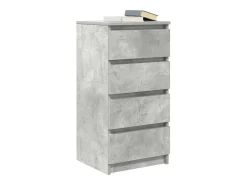 Aparador de madera de ingeniería gris hormigón 37,5x35x76 cm