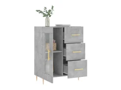 Aparador de madera de ingeniería gris hormigón 69,5x34x90 cm ES59187