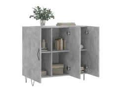 Aparador de madera de ingeniería gris hormigón 90x34x80 cm ES79286