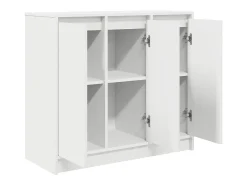 Aparador de madera de ingeniería blanco 85x34x76 cm