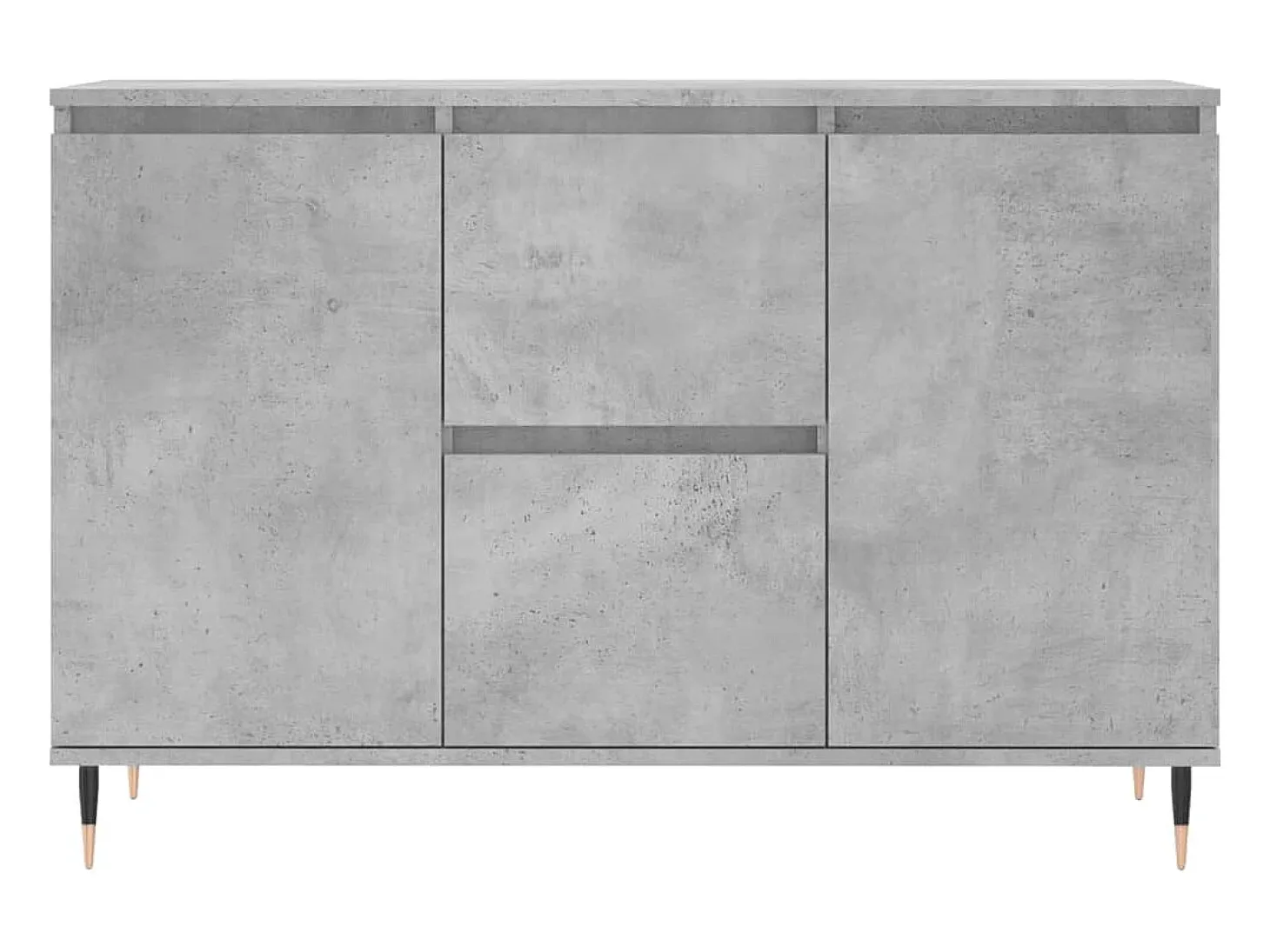 Aparador de madera de ingeniería gris hormigón 104x35x70 cm