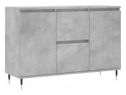 Aparador de madera de ingeniería gris hormigón 104x35x70 cm