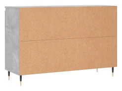 Aparador de madera de ingeniería gris hormigón 104x35x70 cm
