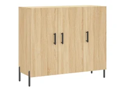 Aparador de madera de ingeniería roble Sonoma 90x34x80 cm ES29105