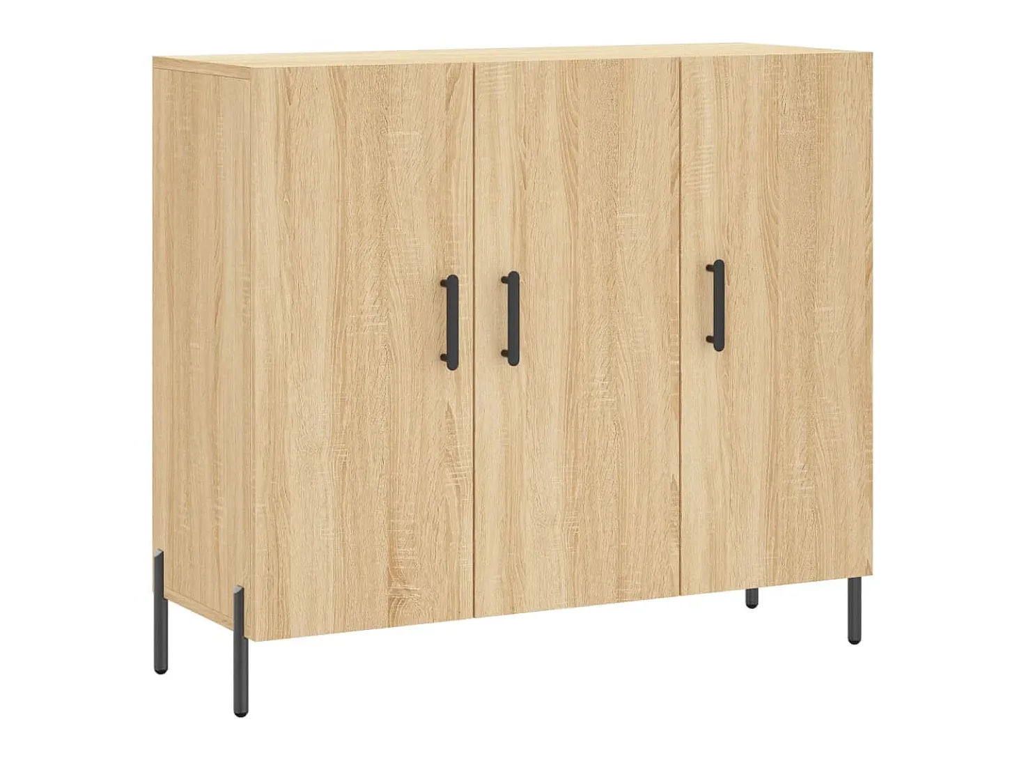Aparador de madera de ingeniería roble Sonoma 90x34x80 cm ES29105
